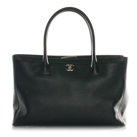 chanel executive tote bag black|chanel executive shopper tote.